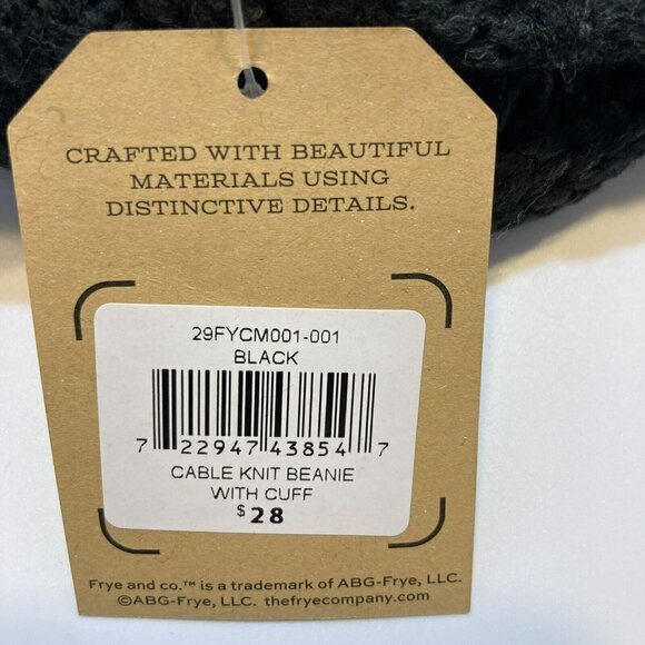 Frye & Co NWT Unisex Charcoal Rib Knit  Beanie w/ Cuff Hat Cap-OSFM-MSRP-$28 - Picture 6 of 12